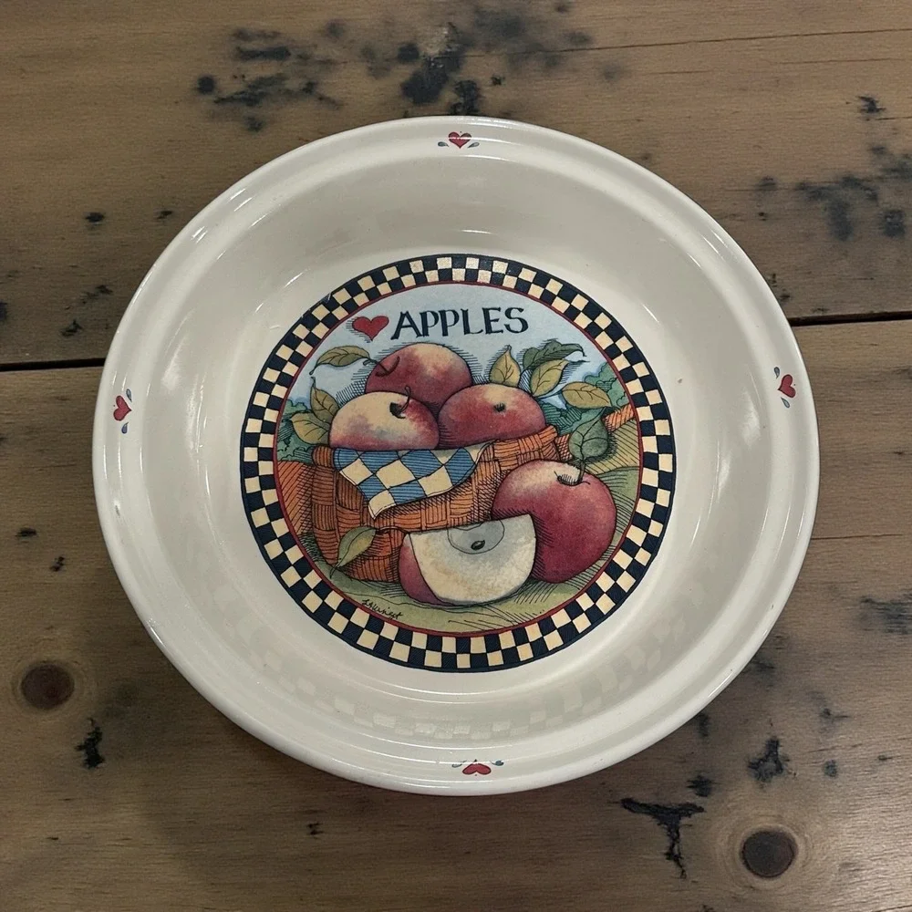 Susan Winget Certified International‎ Corp Apple Pie Dish Ceramic Baker 11 Inch
